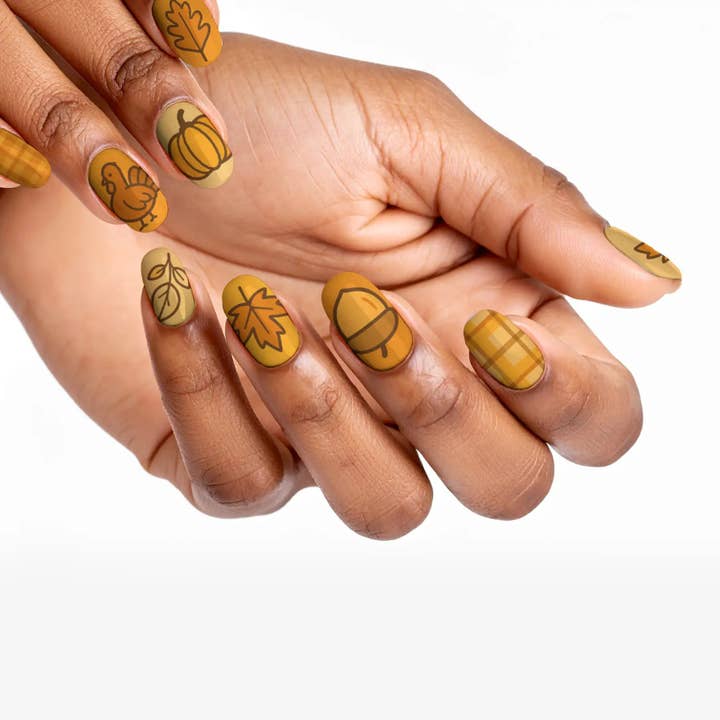 FYNE BODY - Wholesale Press-on/fake nails - Turkey Time Tan Thanksgiving Press-On Nails69