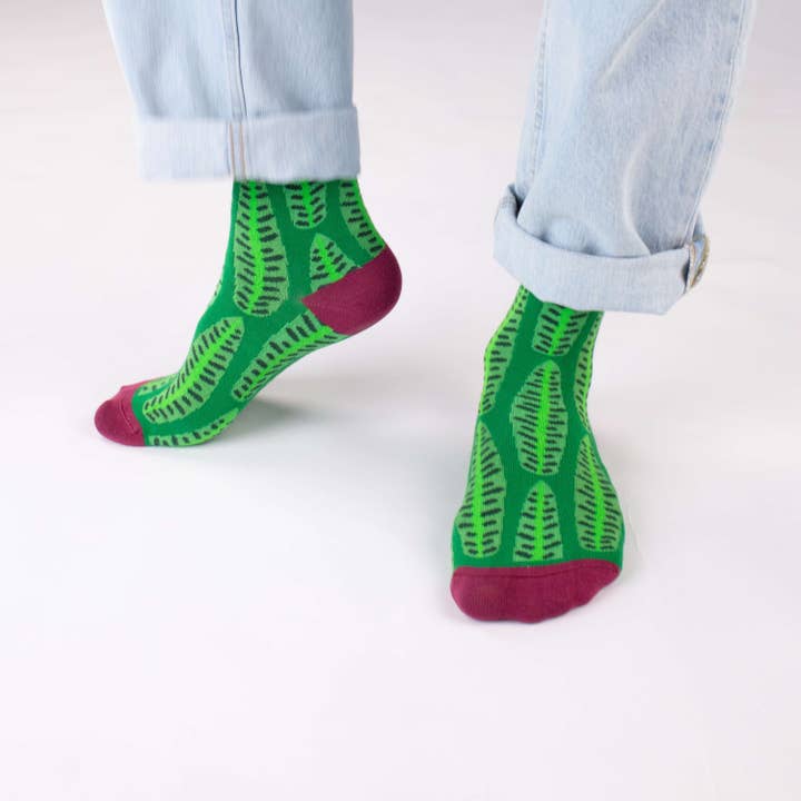 Arte Do Pé - Wholesale Socks - Unisex - Green Leaves Premium Artist Socks3
