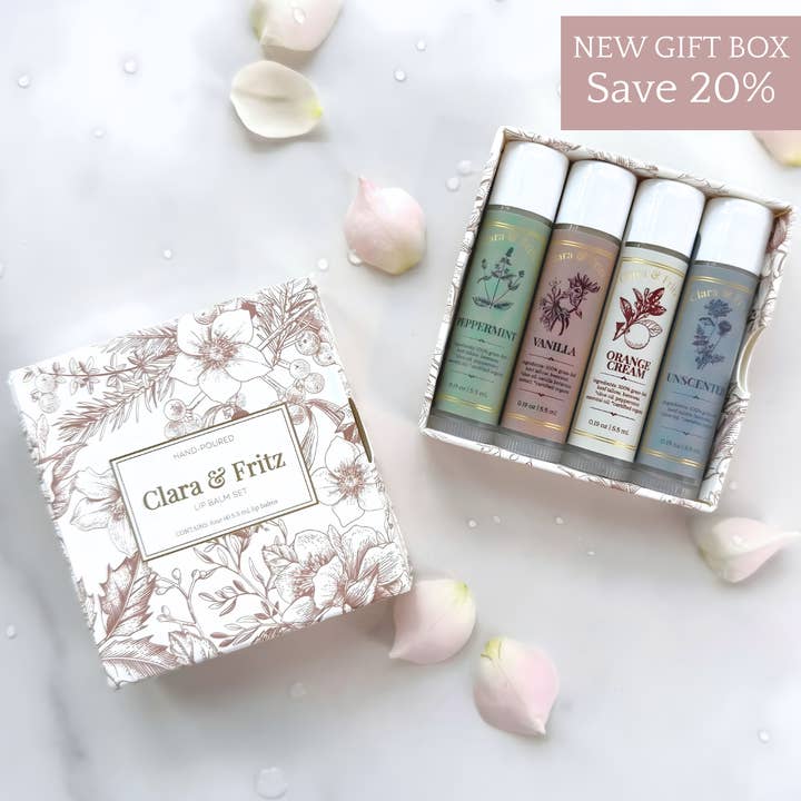 Lip Balm Boxed Set for wholesale by Clara & Fritz