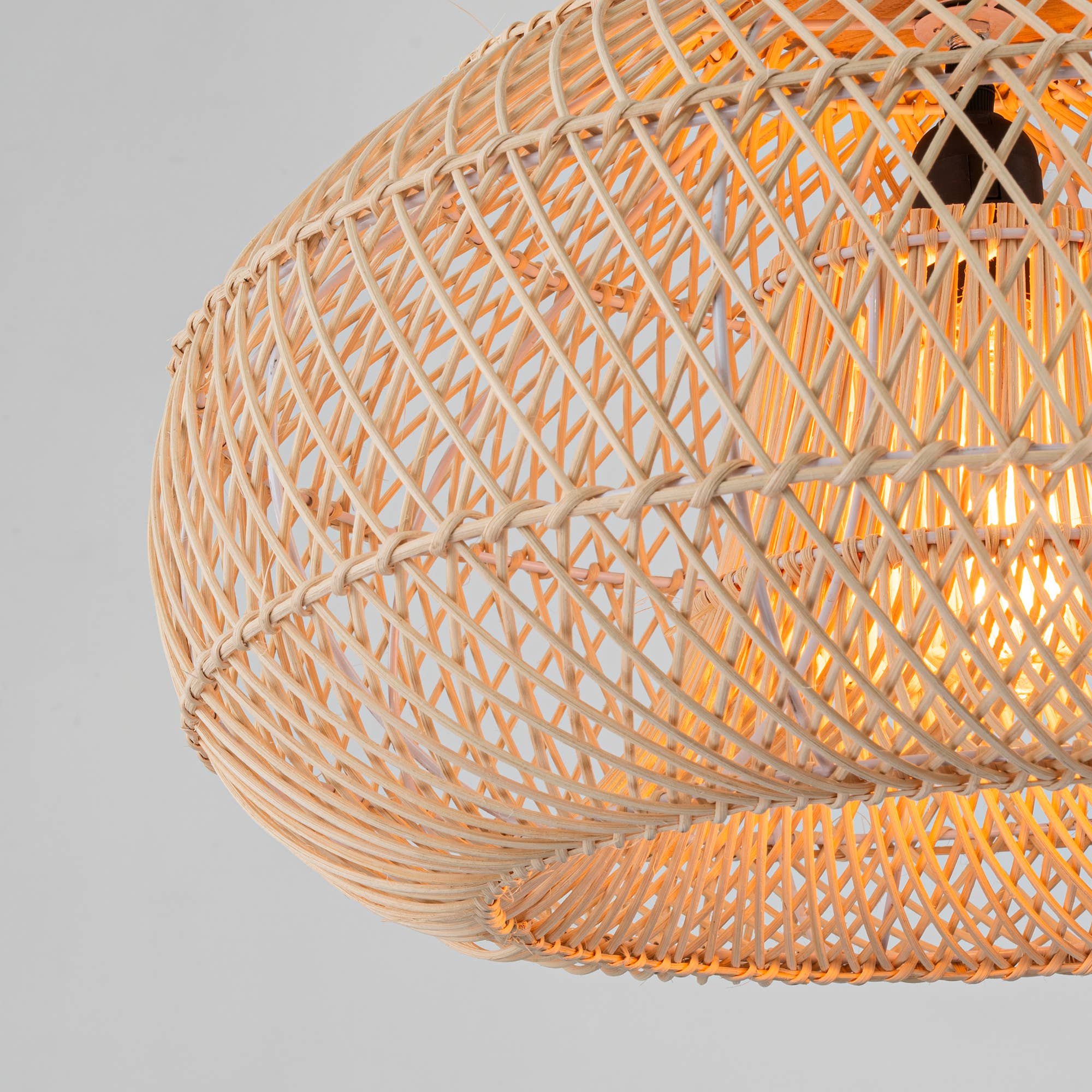 Beige Wabi-Sabi Rattan Pendant Light Rustic Interior Decor Light for wholesale on Faire11