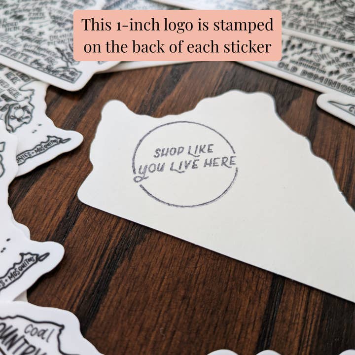 Shop Like You Live Here - Wholesale Sticker - Home Sweet Virginia Sticker Black and Red | State Stickers4