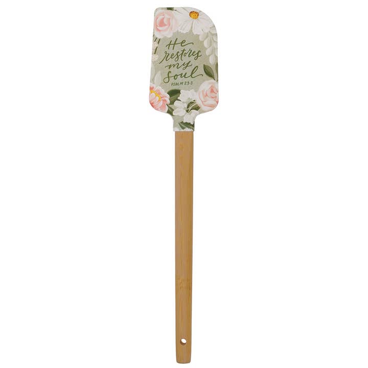 Rubber Spatula He Restores My Soul Ps. 23:3 for wholesale by Christian Art Gifts