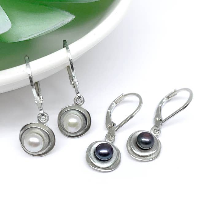 Indlejrede Disc dråbe øreringe for engroshandel hos Matsu Jewellery