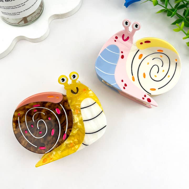 mildstyles - Wholesale Hair Clip - Women's - Happy Mystery Snail Acetate Animal Hair Claw Clip6