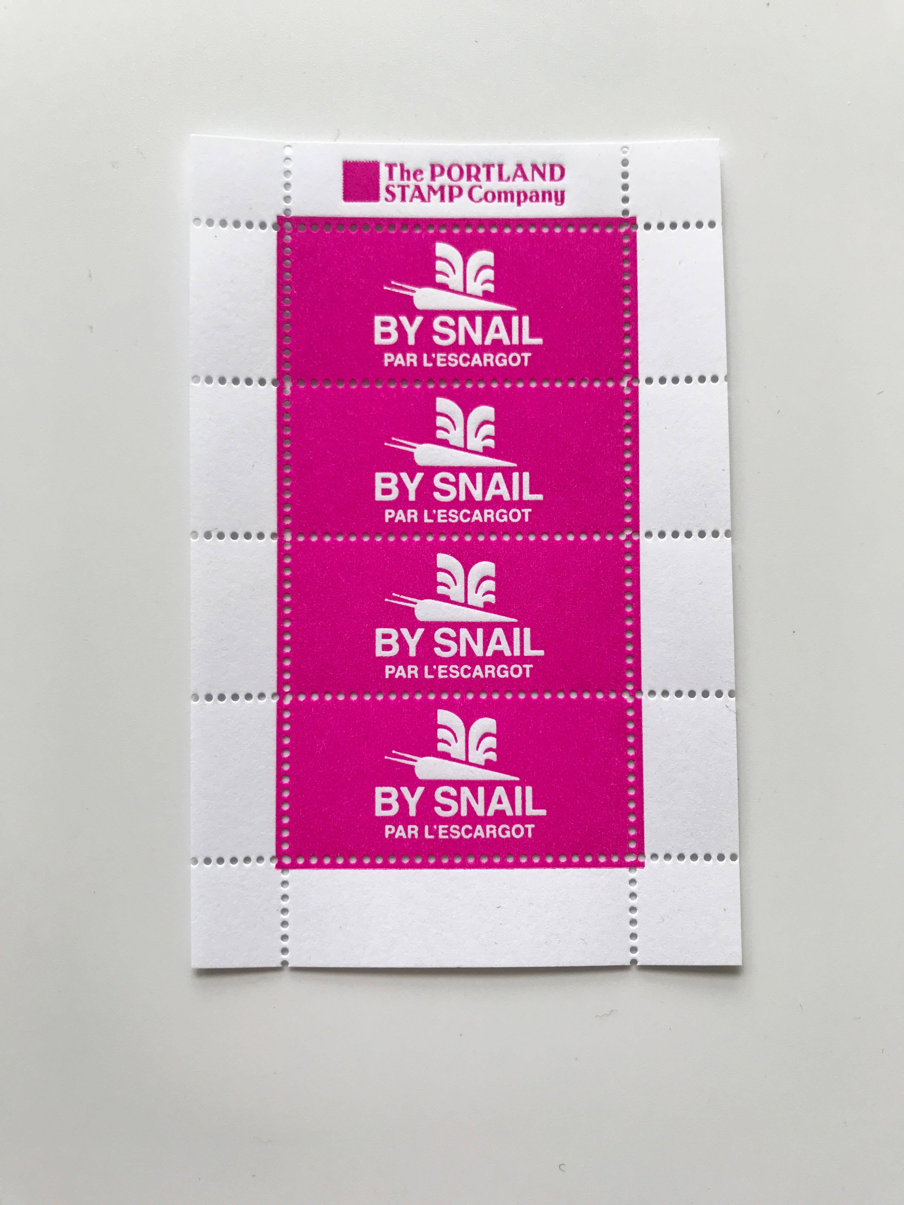 The Portland Stamp Company – Engroshandel Gummistempel/pyntestempel – By Snail - Escarglo - Letterpress Lick & Stick Frimærker6