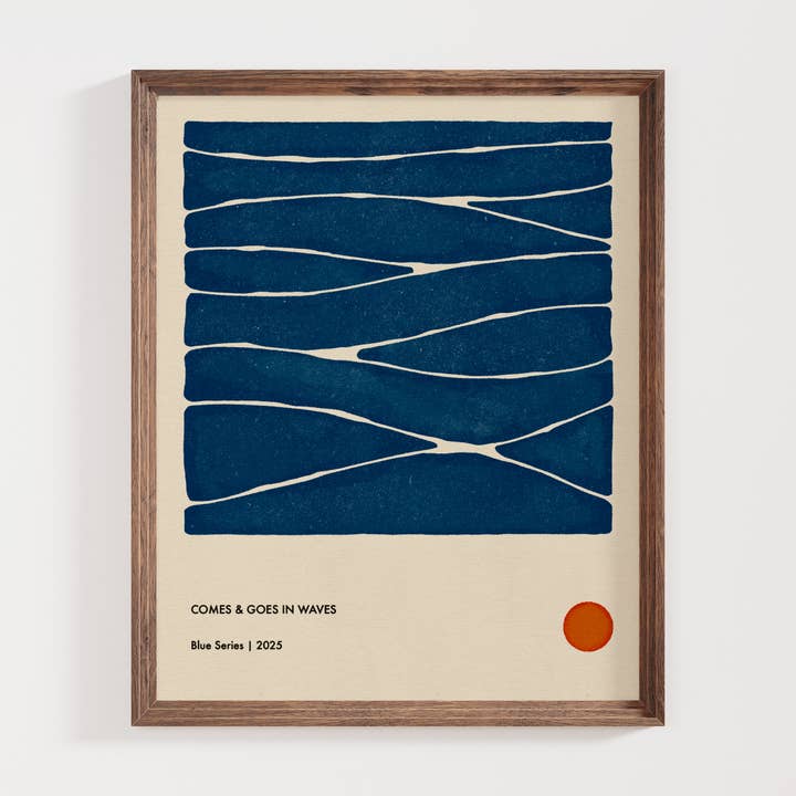 Mid Tide Design - Wholesale Art Print - Comes and Goes in Waves | Ocean Art Print