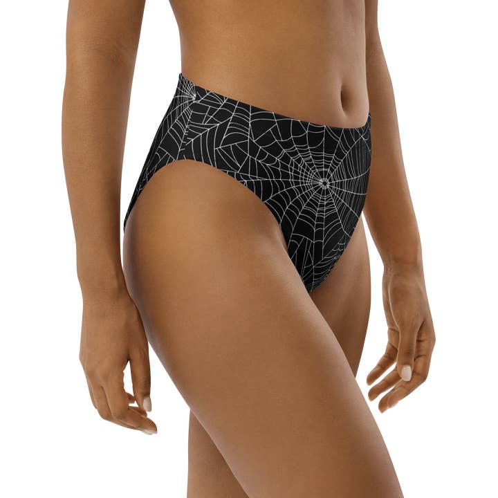 Goth Cloth Co. - Wholesale Swim Bottoms - Women's - Web Weaver Sport High-Waisted Bikini Bottom