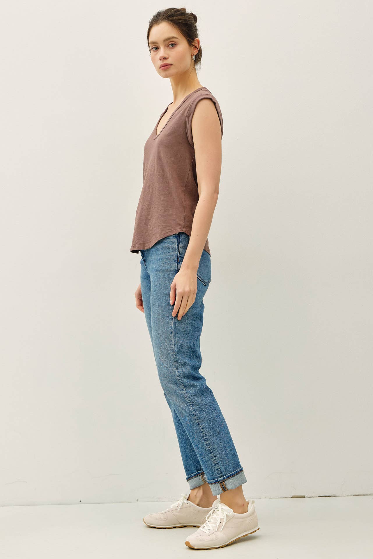 Be Cool - Wholesale T-Shirt - Women's - NEW COLOR-BASIC CAP SLEEVE GARMENT DYED TOP35