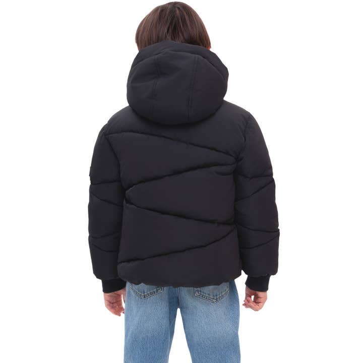 Rokka & Rolla - Wholesale Puffer Jacket - Kids - Boys' Grid Winter Coat Kids' Fleece Lined Jacket13