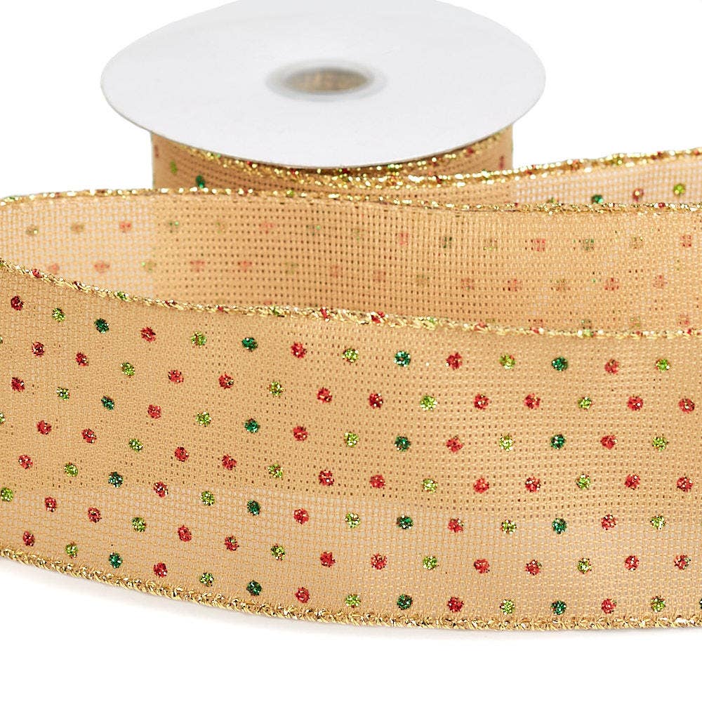 Factory Direct Craft - Wholesale Ribbon - Gift Wrapping - Faux Burlap Wired Ribbon  Spool -Select Color4