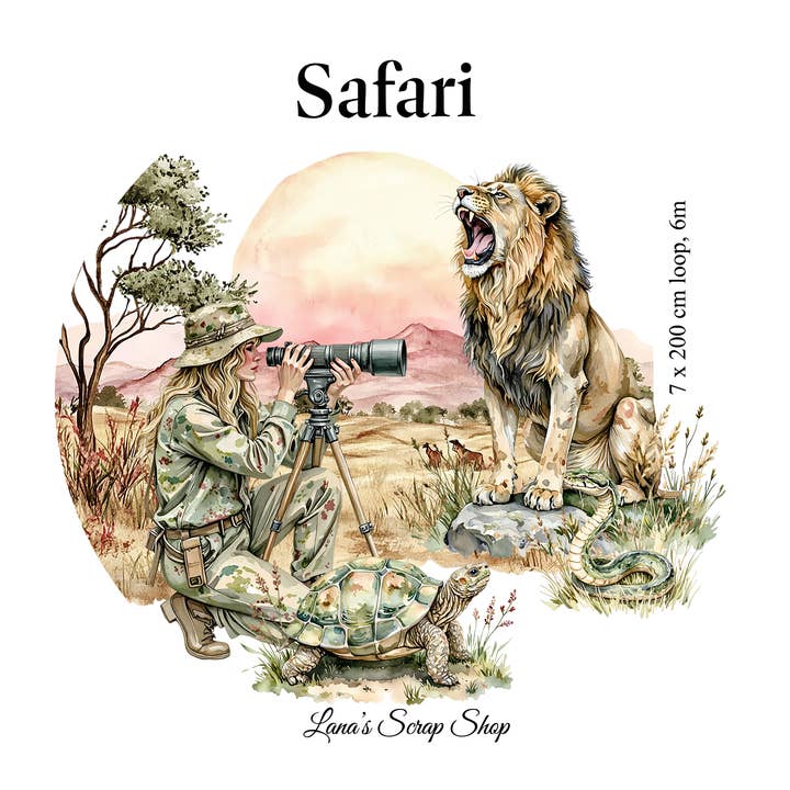 Safari - PET-Band für den Großhandel von Lana's Scrap Shop