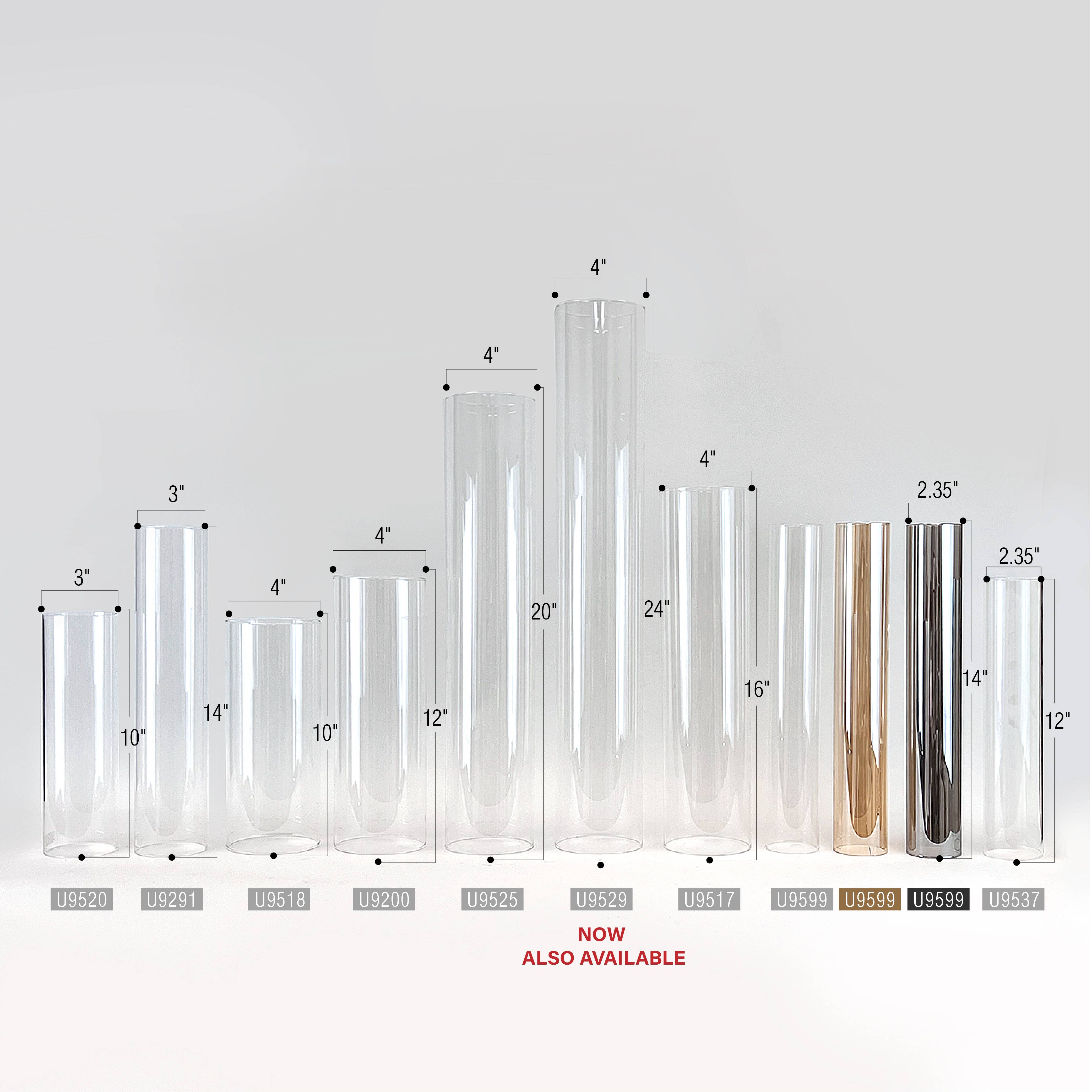 Galore Home - Wholesale Candle Holder - 12" Tall Glass Chimney2