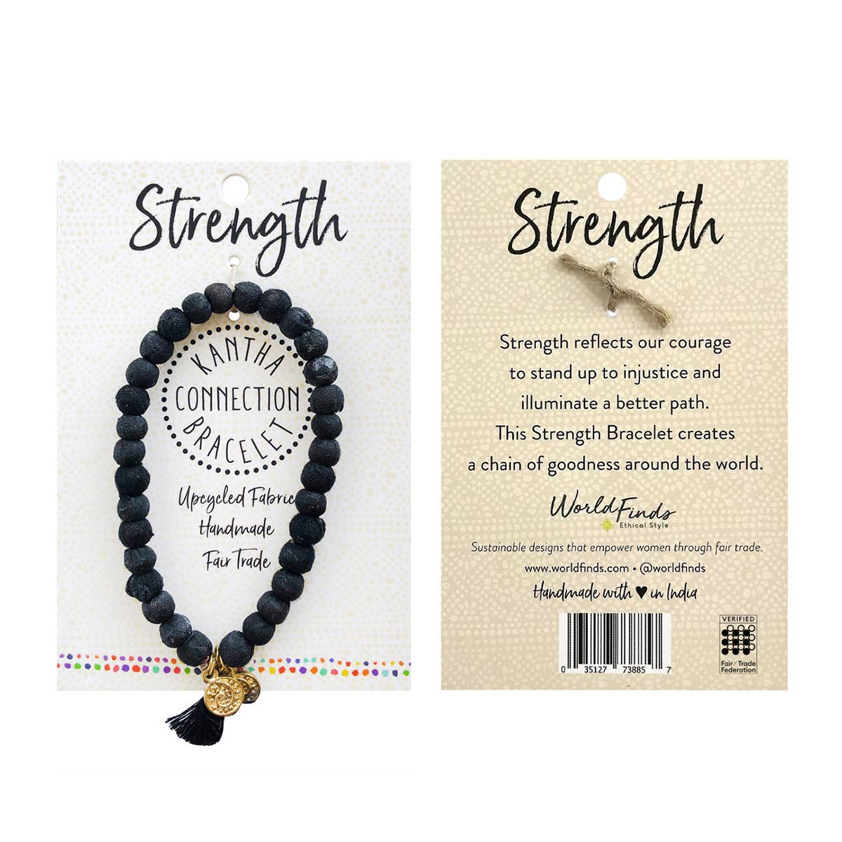 WorldFinds – wholesale Berlockarmband – Styrka • Kantha-anslutningsarmband1