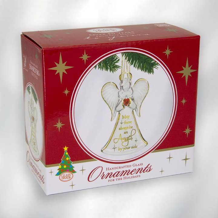 W3 126-RCH: "Ángel a tu lado" Adorno de ángel para venta al por mayor de Glass Baron