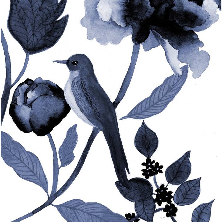 Jen Ray Studio - Wholesale Art Print - Indigo Botanical Watercolor Giclee Fine Art Print1