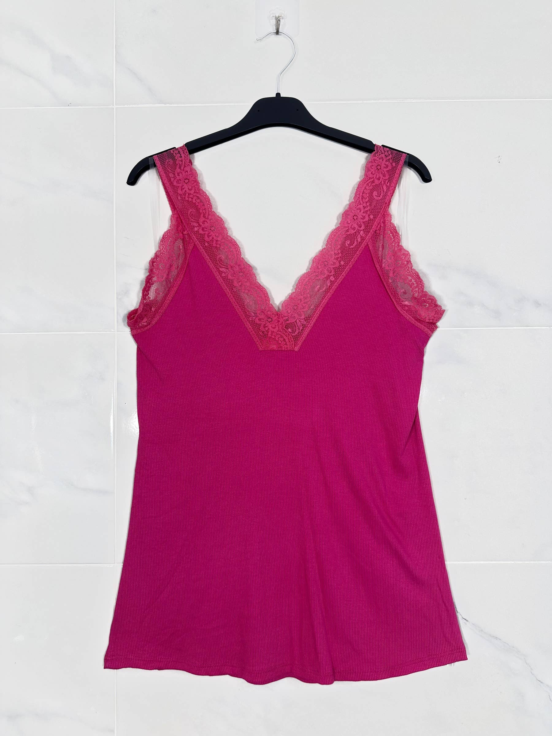 ZAFA PARIS - Wholesale Blouse - Women's - 11F00H73-Extra stretch viscose camisole with lace8