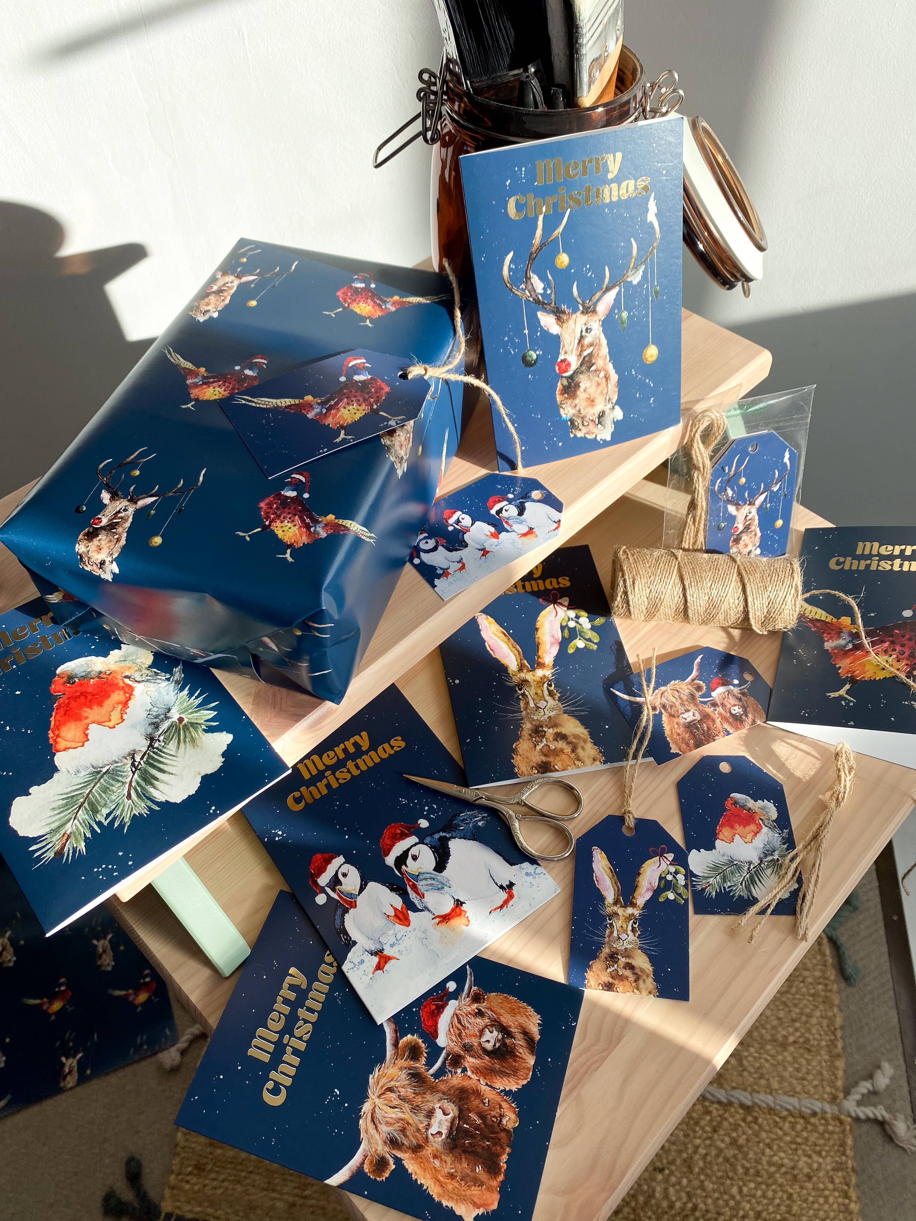 studio frewb - Wholesale Gift Tag - British Wildlife Christmas gift tags (6 tags per pack)1