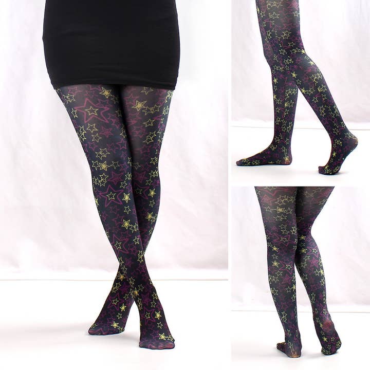 SALINA TRADING INC - Wholesale Tights - Women's - Floral Print Pantyhose with Heart and Butterfly Design - Lightweight Nylon Tights9