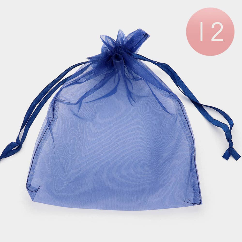 Sensibling Corp. - Wholesale Gift Bag - 12PCS - 6.75 X 9.5 Ribbon Organza Gift Bags
18