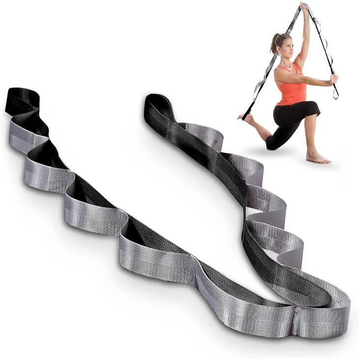  Acupoint Yoga Stretching Strap With Loops - 12- Loop