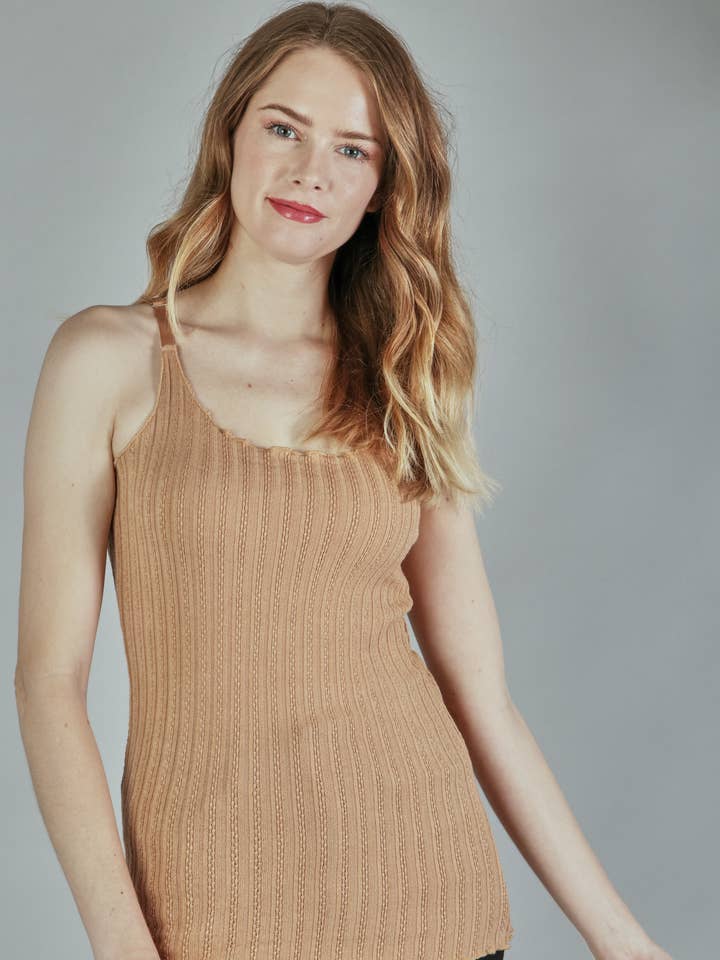 Soft stretch knit cami PLUS (P18297- PLUS) for wholesale by P.S Kate