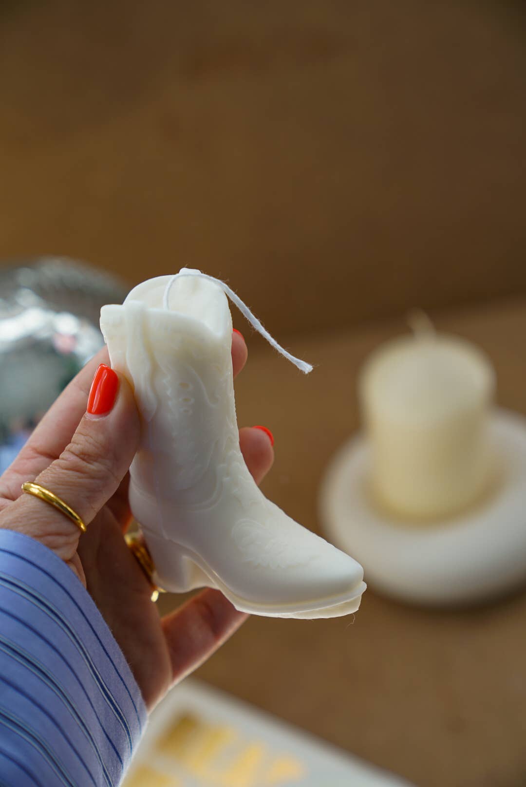 Gokican – Großhandel Geschenkkerze – Handgemachte Cowboystiefel-Sojawachskerze | Western Home Decor0