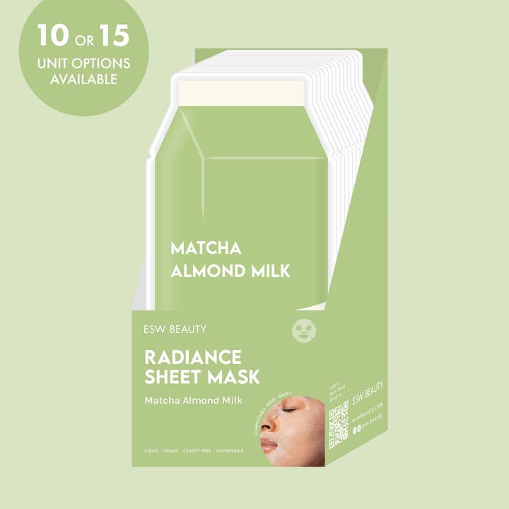Présentoir PDQ Éclat Rempli de Lait d'Amande Matcha pour la vente par ESW Beauty