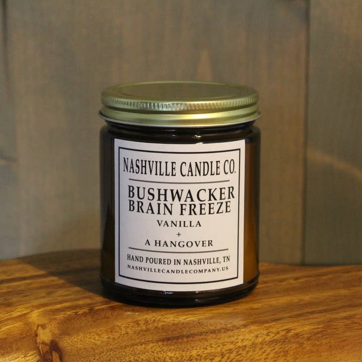 Nashville Candle Company – Engroshandel Glaslys – Bushwacker Brain Freeze │ Vanilla + En tømmermænd1