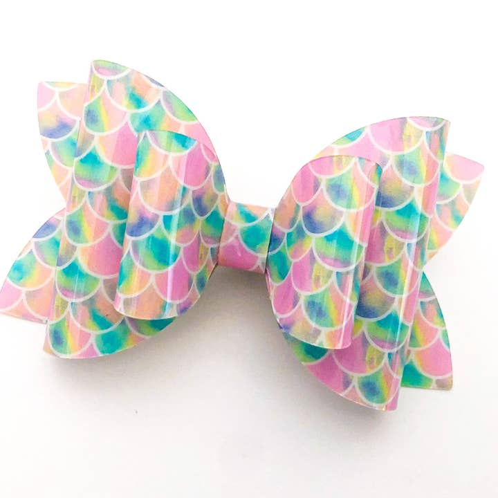 Finnley Pastel Mermaid Pool Bow for wholesale by BOWverwhelmed, Llc