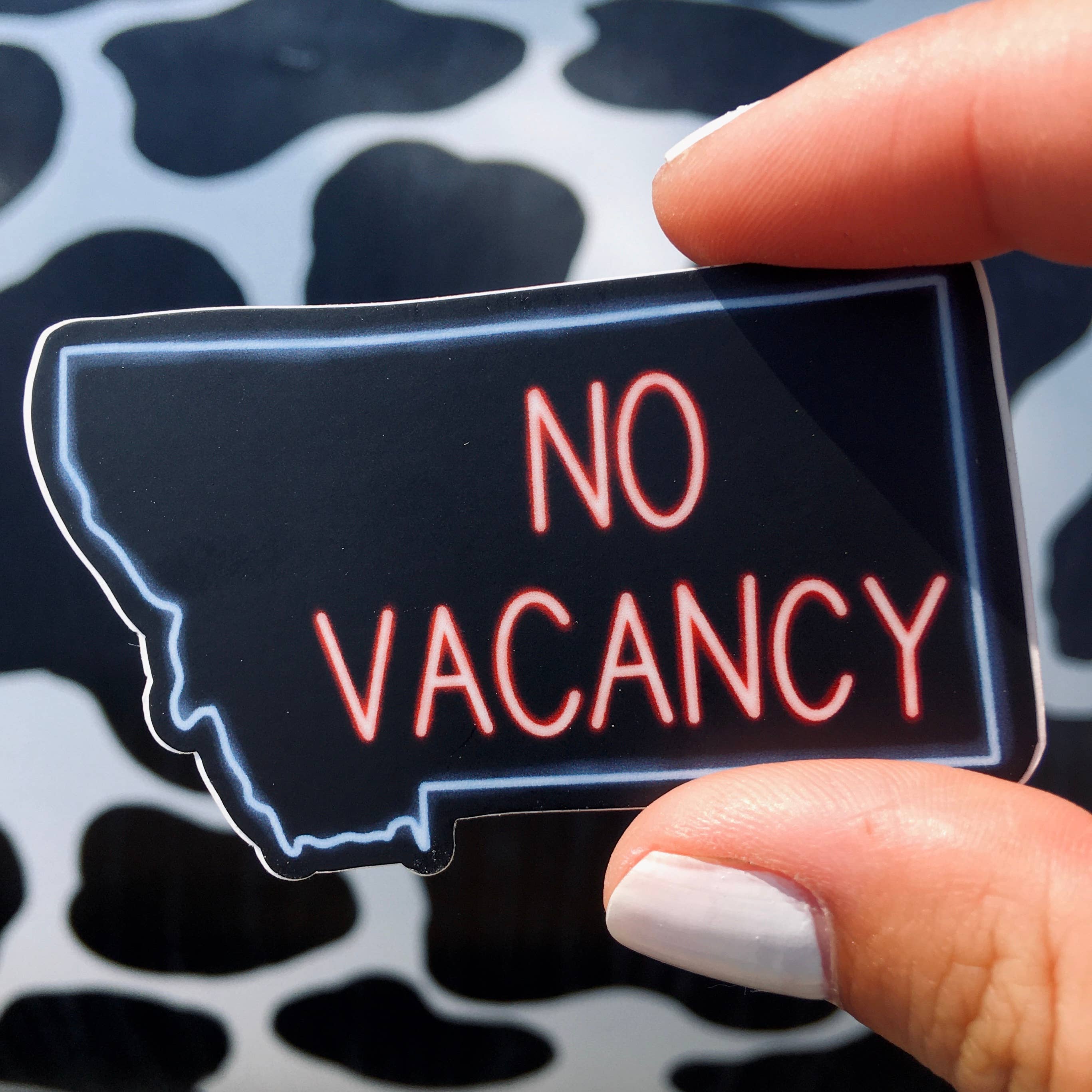 Cows and Crayons - Wholesale Sticker - No Vacancy Montana Neon-Inspired Sticker1