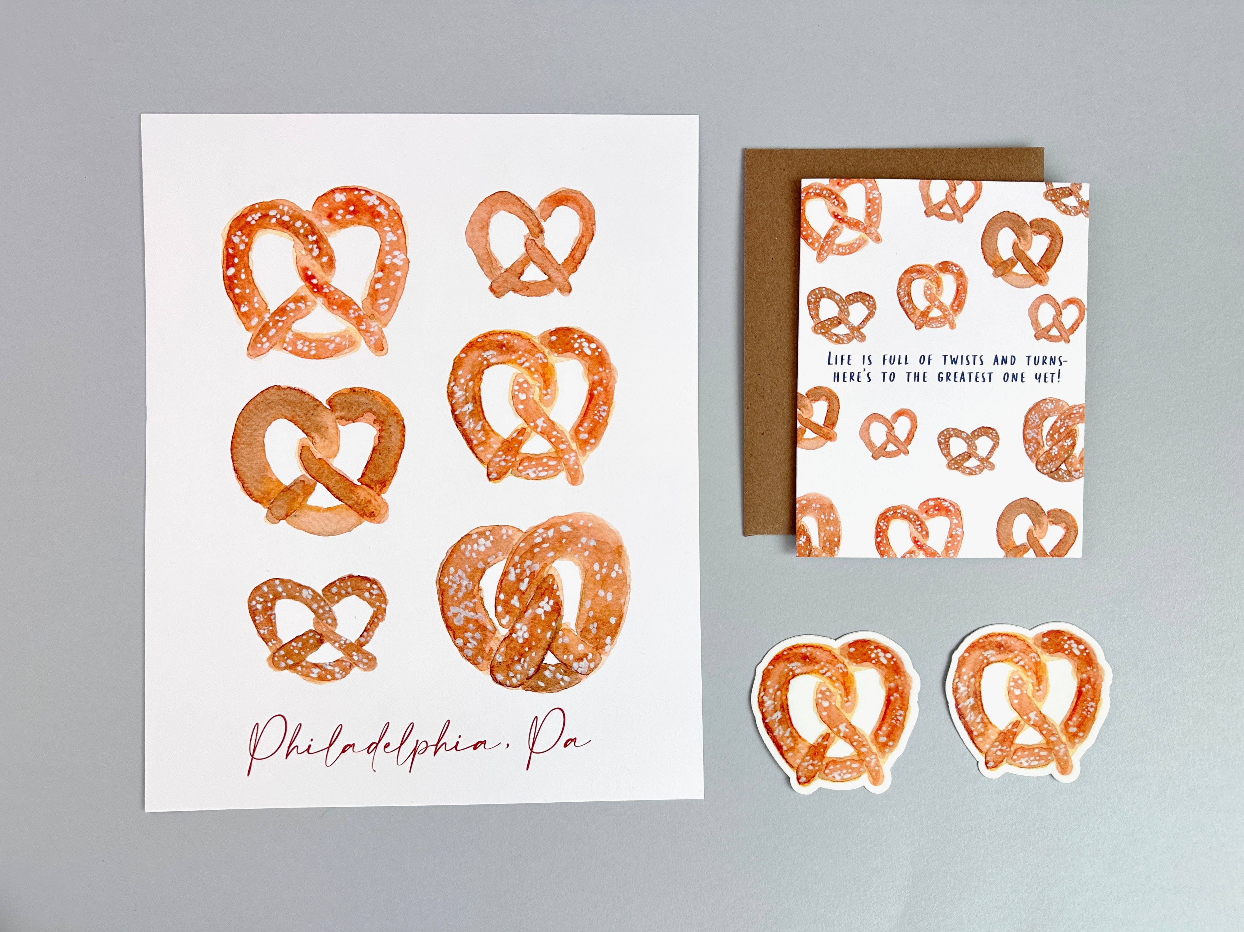 S Pogas Art - Wholesale Congratulations Card - Pretzel Congratulations Card2