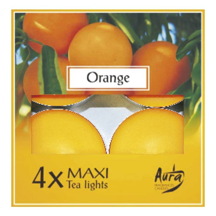 Ljus Maxi 4 Orange (6 enheter) för wholesale av Esoterica Arte