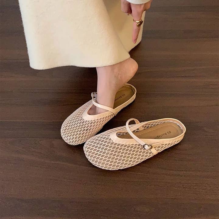 ACCITY - Wholesale Flats/Loafers - Women's - Fisherman Mesh Mules Closed Toe Flat Sandals_CWSHF0156