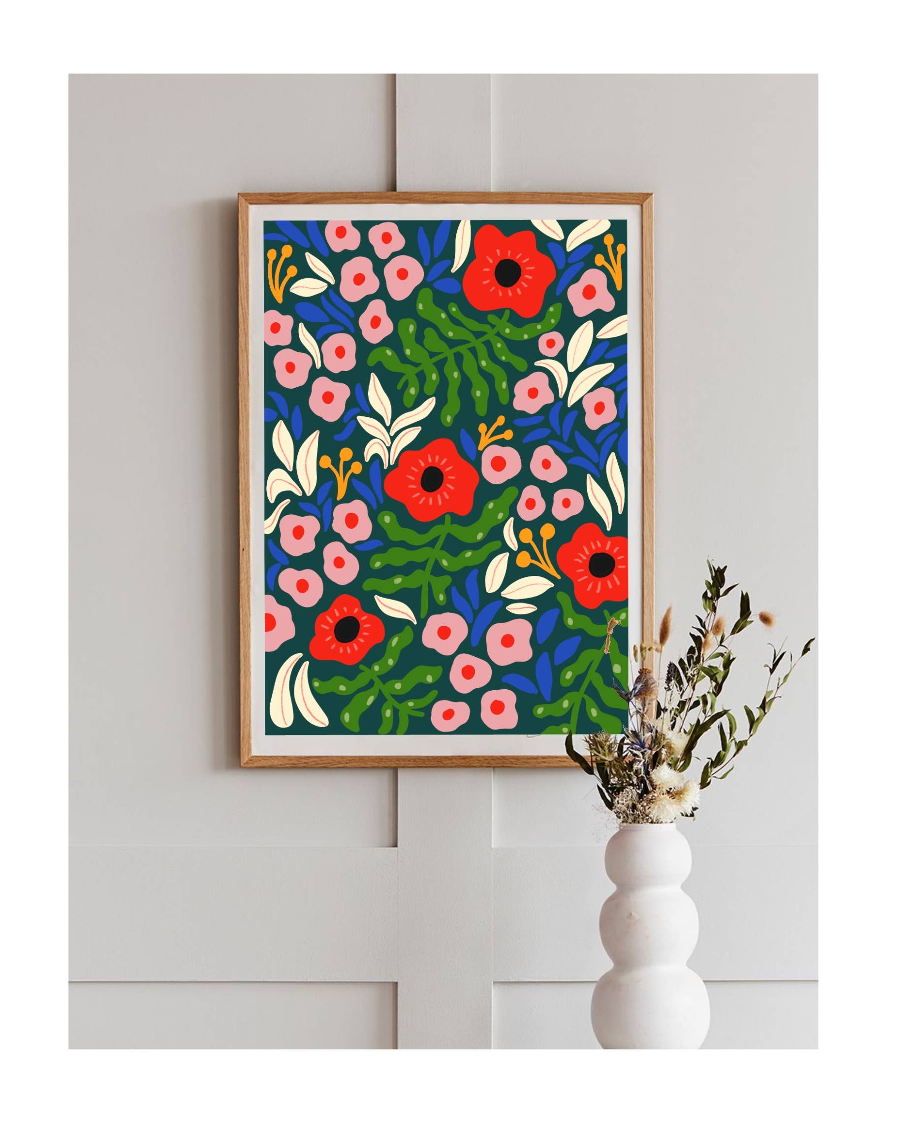 Teresa Rego - Venta al por mayor Ilustración - Lámina de arte fina Green Poppies2