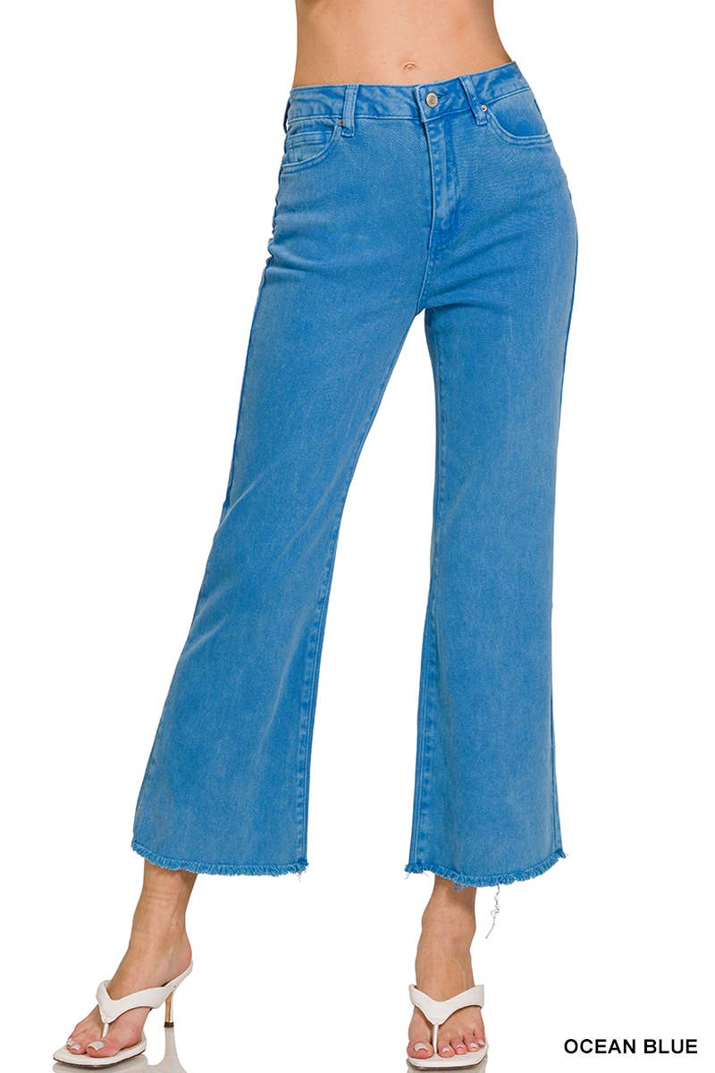 Vanilla Monkey - Wholesale Pants - Women's - Acid Washed High Waist Frayed Hem Bootcut Pants13