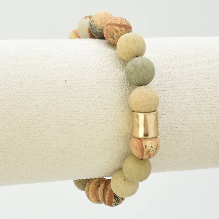 MiMi Wholesale - Wholesale Beaded Bracelet - JB6004 Gold Accent Beaded Bracelet7