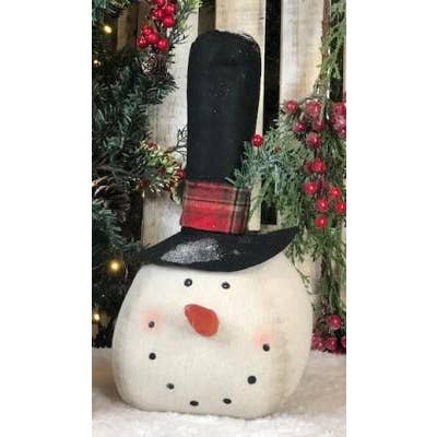 DNS Designs - Wholesale Christmas Decoration - Tall Black Hat Snowman Head Large