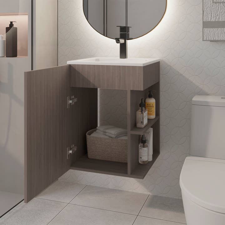 Depot E-Shop - Wholesale Cabinet - Froid Bathroom Vanity, 1 Door, 2 Shelves7