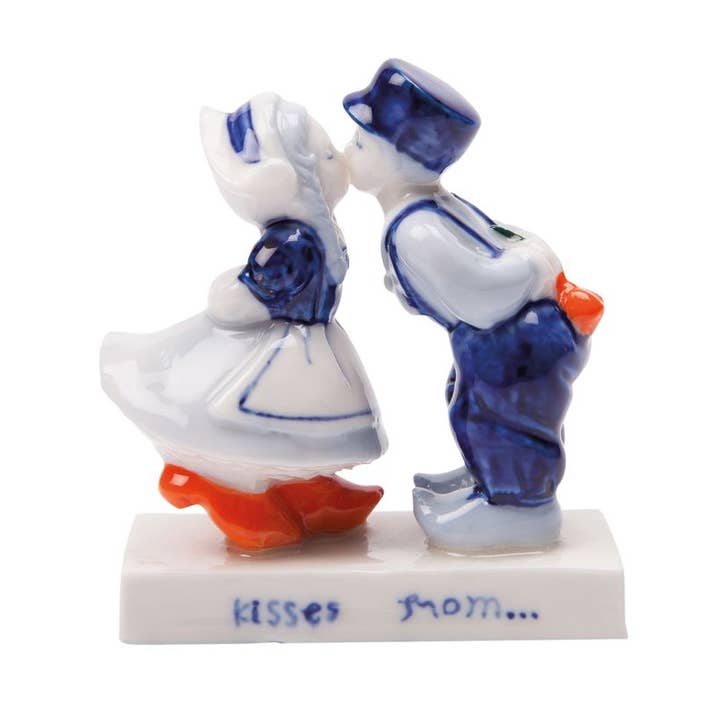 Pareja besándose mini (3 cm) para venta al por mayor de Heinen Delfts Blauw