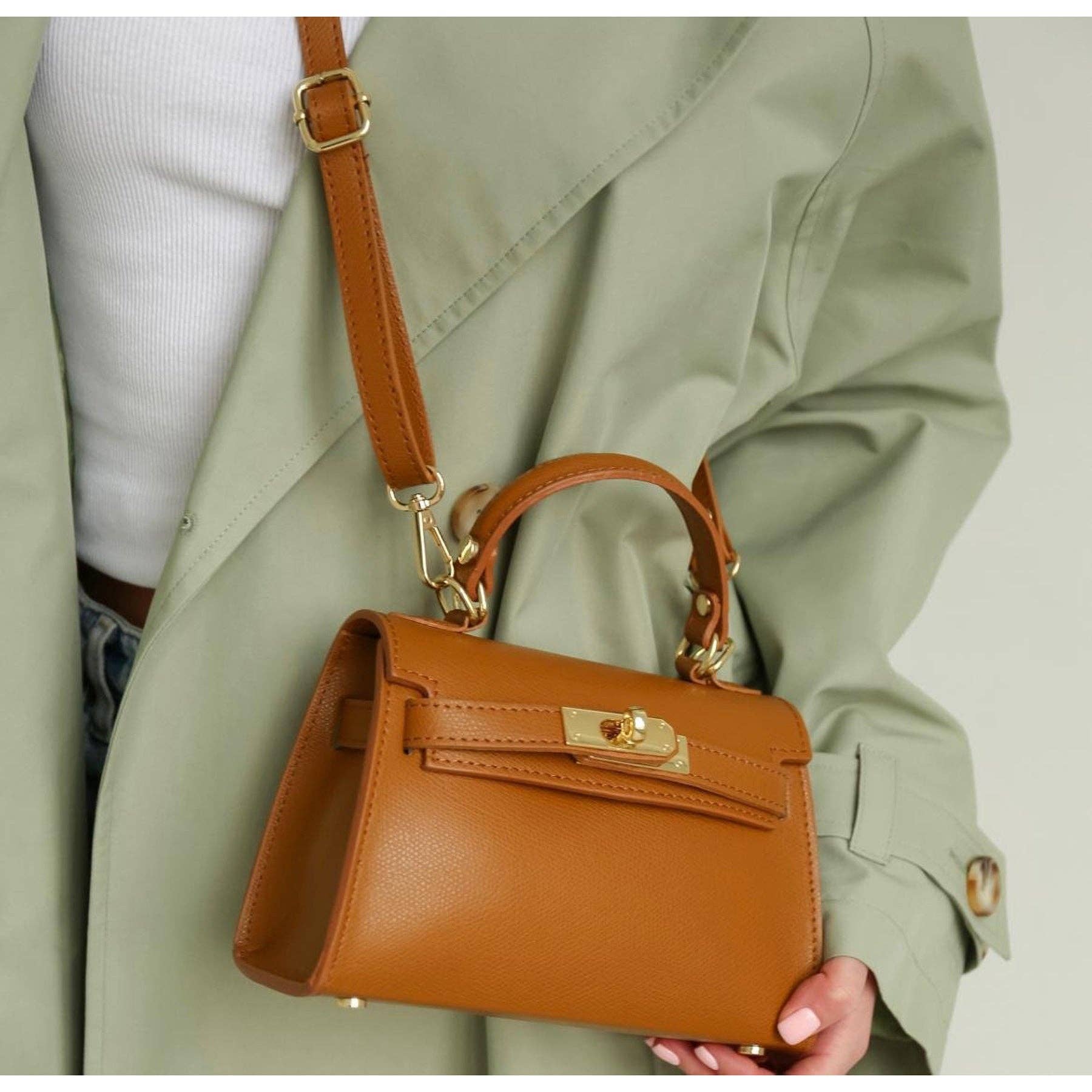 MODARNO - Wholesale Top Handle Bag - Women's - Modarno “Kelly” women's handbag in genuine leather 21x8x13 cm7