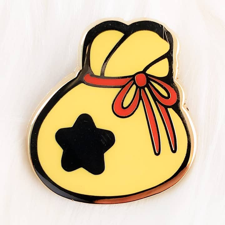 Money Bag Enamel Pin for wholesale by Bonnies Lab