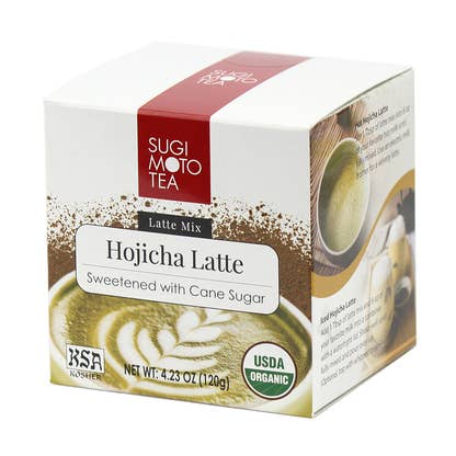 Organic Hojicha (Roasted Japanese Green Tea) Latte Mix for wholesale by Sugimoto Tea Company
