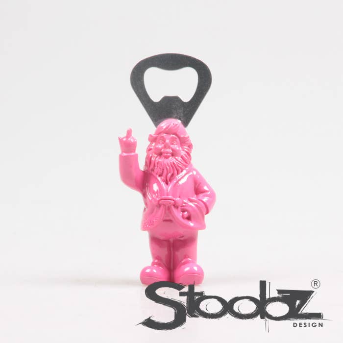 Imhof & Stevens BV - Wholesale Bottle/Wine Opener - BOTTLE OPENER GNOME STANDING 4 CLR ASS R/G/Y/P 8 CM STOOBZ DESIGN3