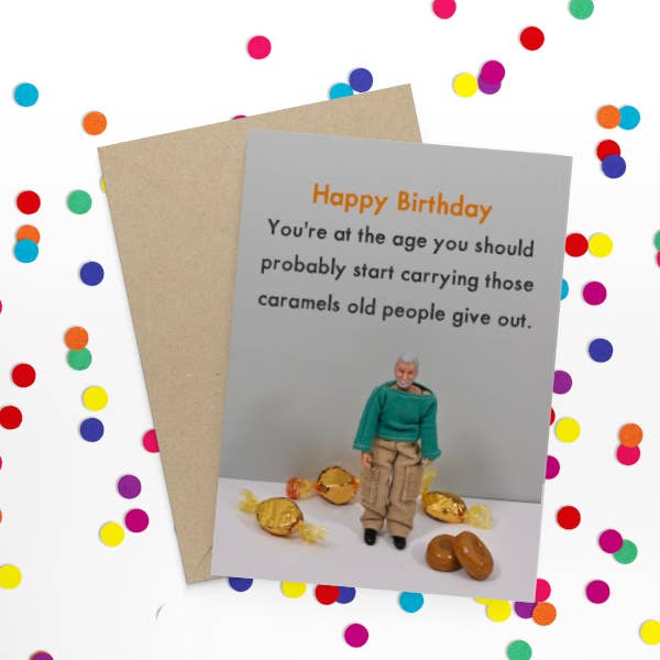 Bold & Bright - Wholesale Birthday Card - Caramels | Happy Birthday Card | Cards for Men1