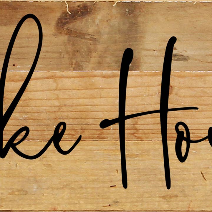Second Nature by Hand - Wholesale Sign - Lake house / 14"x6" Reclaimed Wood Sign1
