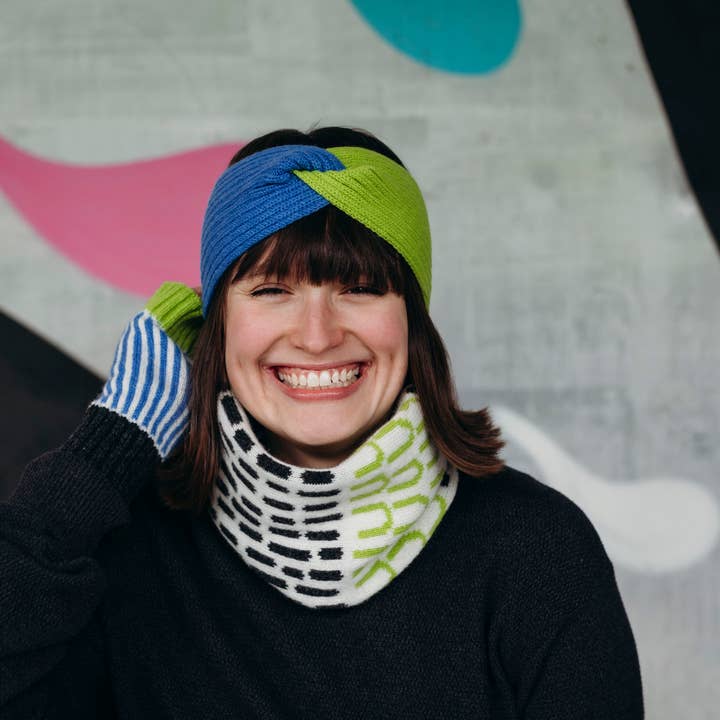 Candy Coated Accessories - Wholesale Scarf - Women's - Lambswool Neck Warmer Snood - Blue, Green, Charcoal & Ecru2