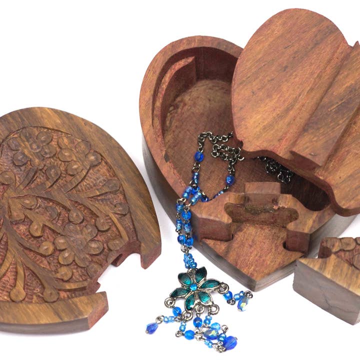 R. Expo/Song of India - Wholesale Decoratief doosje - Houten puzzeldoos - Hart