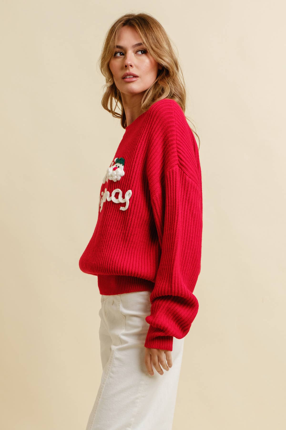 Cloud Ten - Wholesale Knit Sweater - Women's - CSW13483 - MERRY CHRISTMAS HOLIDAY SWEATER9