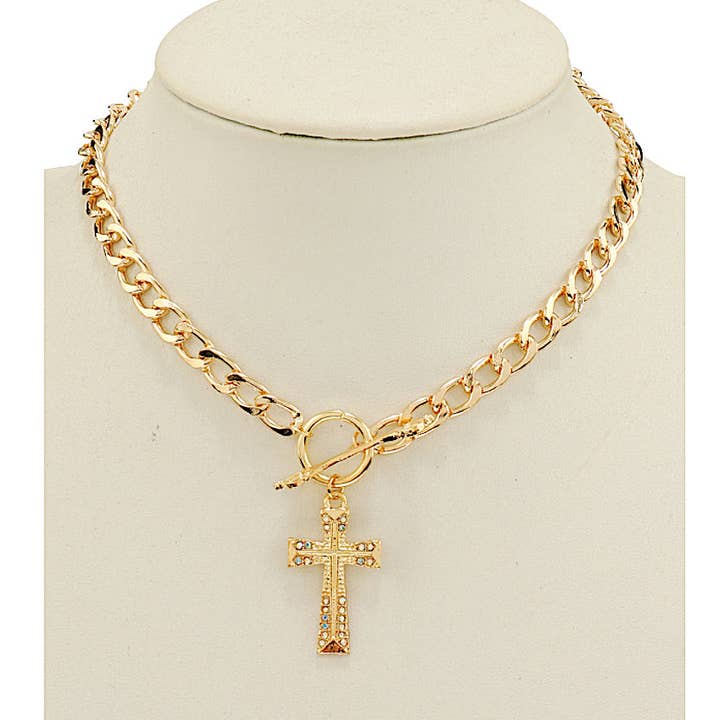 JAN46937 - Collar de eslabones cruzados para venta al por mayor de Atlas Fashion