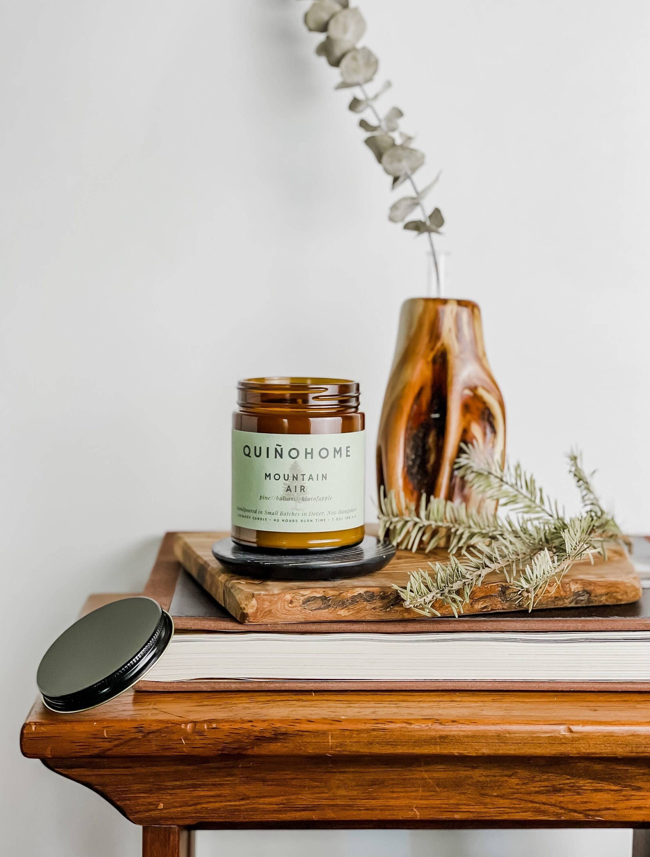 quiñohome - Wholesale Jar/Filled Candle - Mountain Air 7oz Soy Candle Jar// Fir, Pine, Hint Of Apple//1